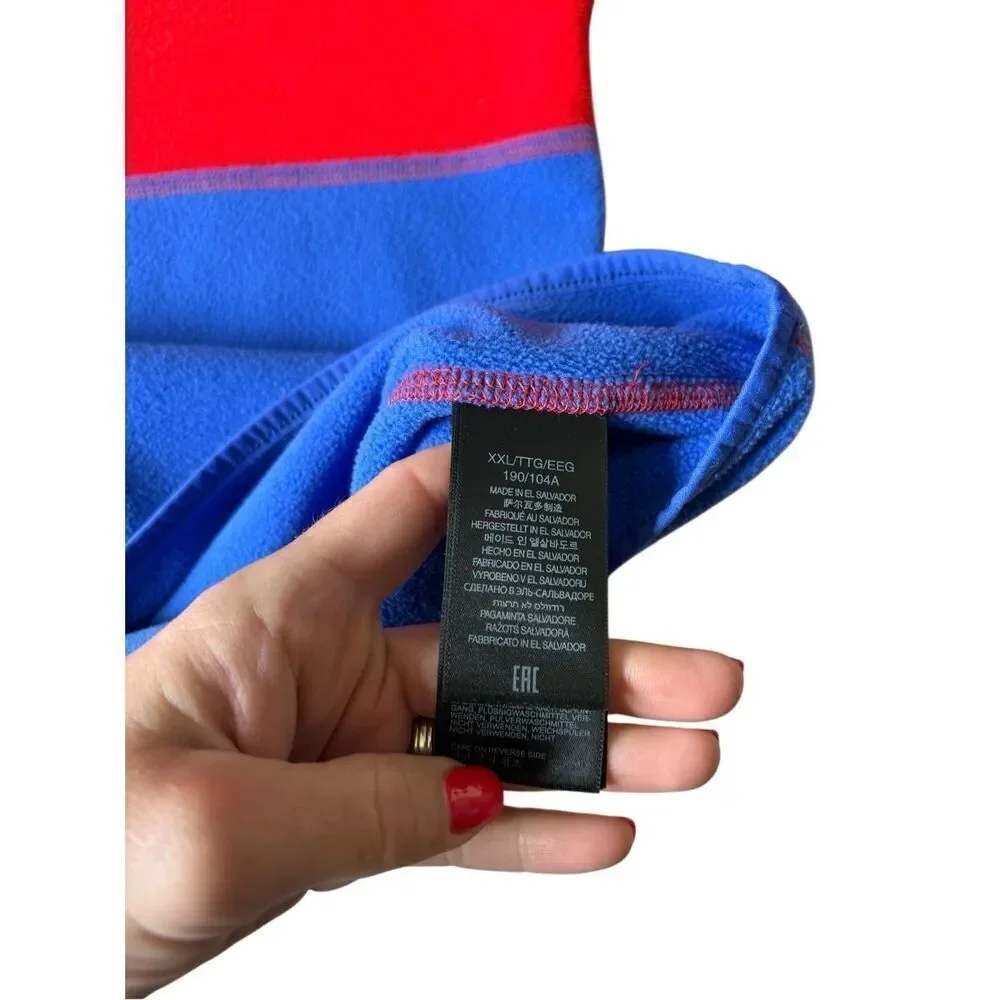 Marmot Men’s Rocklin 1/2-Zip Fleece Jacket Pullover size XXL Blue Red